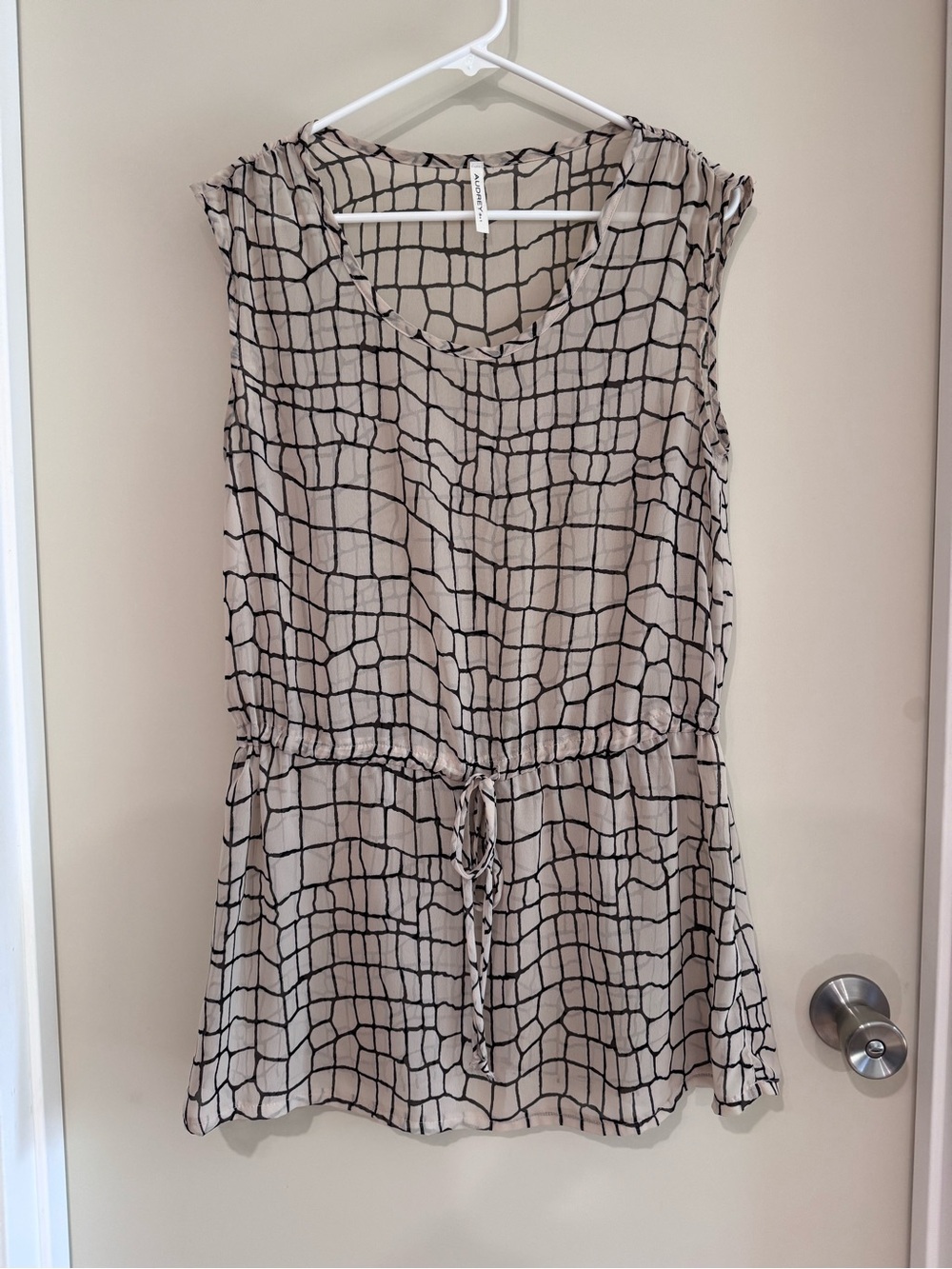 Printed Drop Waist Drawstring Top